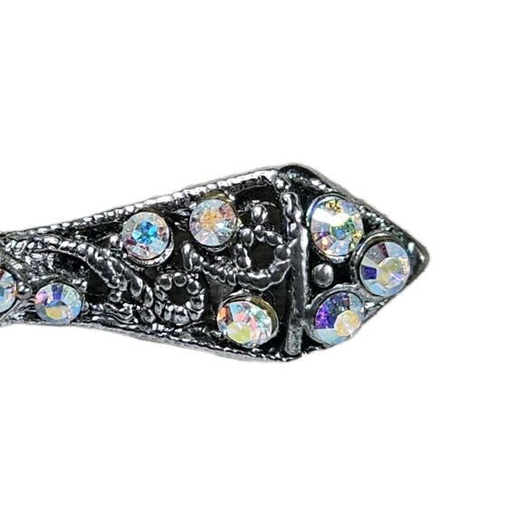 925 Sterling Silver Necklace Rhinestone Cross Sparkling Crystal Pendant Chain PD - Picture 5 of 14